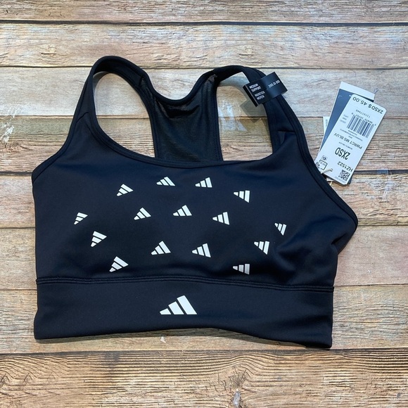 Adidas Power React Medium Support Bra NWT - Picture 2 of 4